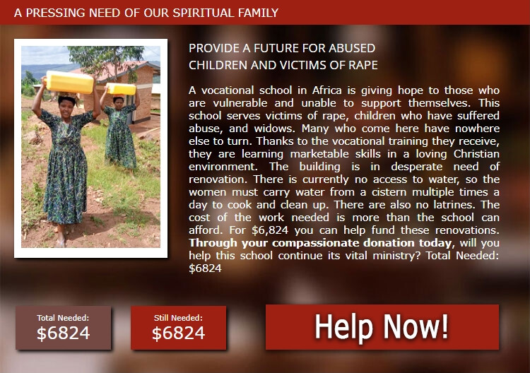 Click here to donate to the Victims of Sexual Violence Ministry