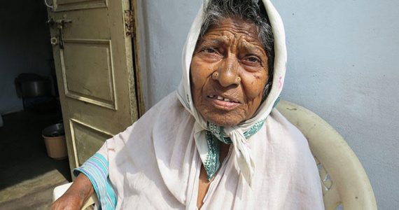 Widow staying at colony in India