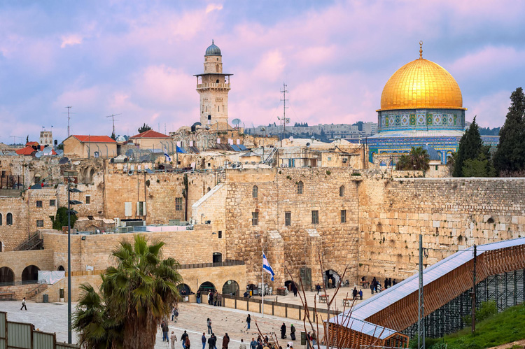 Modern Israel - Western Wall and Rock in Jerusalem