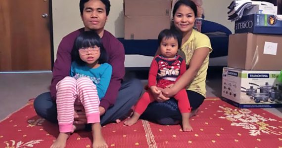 Refugee family from Myanmar