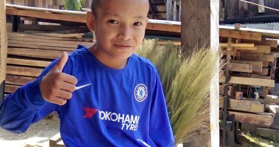 Picture of Kyaw in soccer clothes