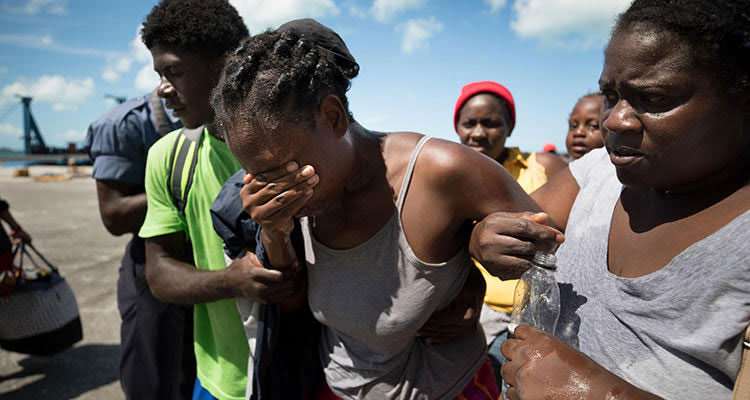 Picture of hurricane Dorian victims in Haiti