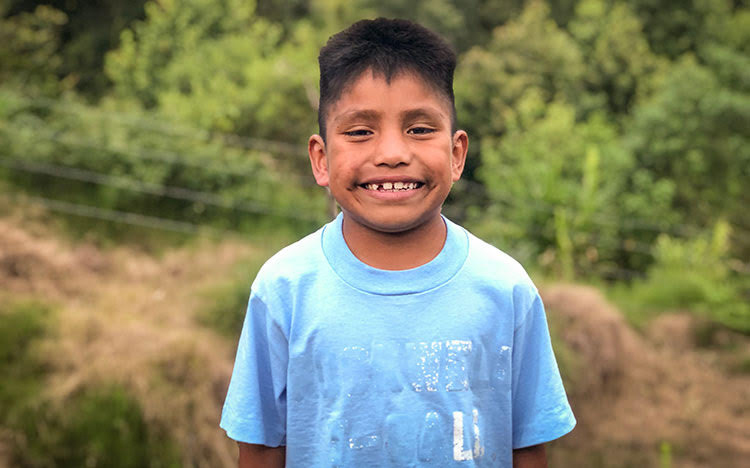 Picture of a boy rescued from trafficking in Mexico