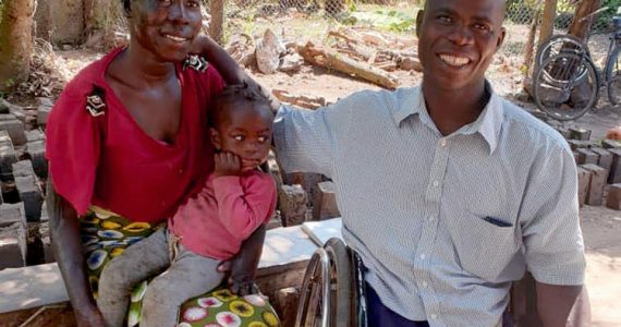 Picture of disabled family in Uganda
